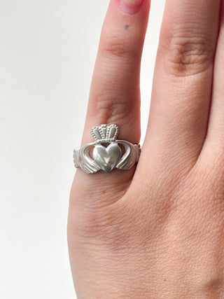 Silver Claddagh Ring | 925 Silver | Size L½ | 4.42g