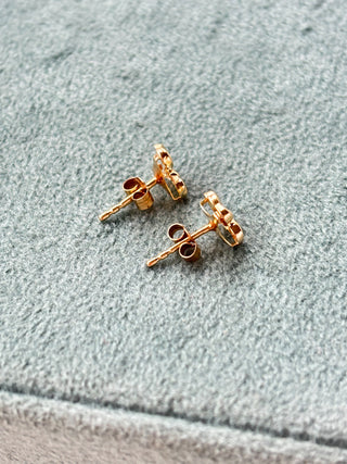 Shamrock Stud Earrings | 9ct Gold | 0.38g (back of earrings)