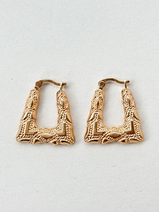 Square Hoop Earrings | 9ct Gold | 20mm × 18mm | 1.41g