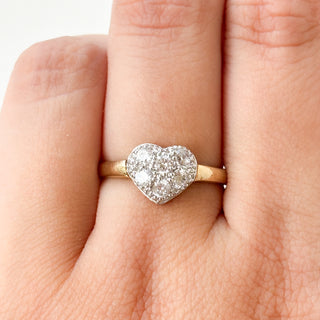 Diamond Heart Ring | 9ct Gold | 1.82g | Size R