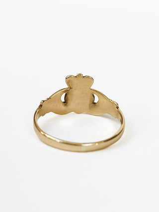 Small Claddagh Ring | 9ct Gold | Size J | 1.34g