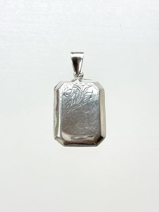 Large Rectangle Locket | 925 Silver | 18-Inch Silver Chain | 5.32g