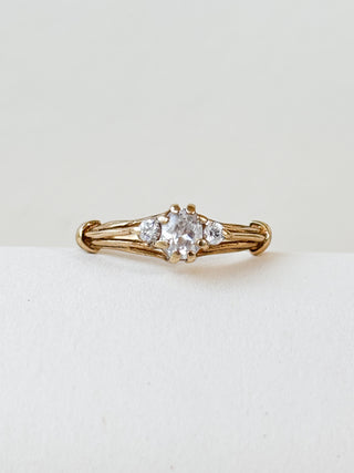 CZ Trilogy Ring | 9ct Gold | Size O | 2.11g