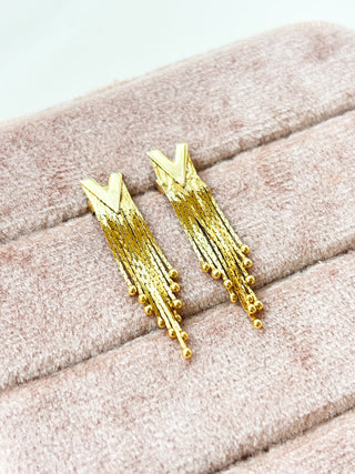 Tassel Disco Earrings | 9ct Gold | 30mm × 5mm | 1.39g