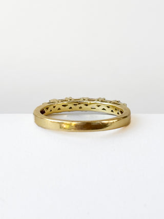 Round & Baguette Diamond Eternity Ring | 18ct Gold | Size P | 3.06g