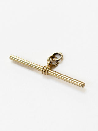 Solid T-Bar Pendant | 9ct Gold | 18-Inch Fine Cable Link Chain | 1.92g