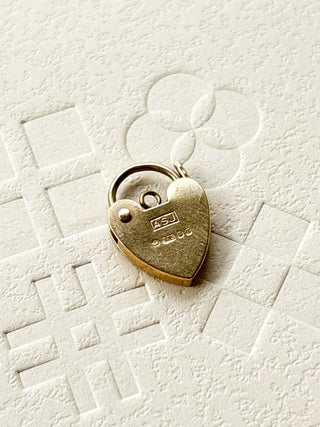 Heart Padlock Pendant Engraved | 9ct Gold | 0.97g | Diamond Chain 18-20in