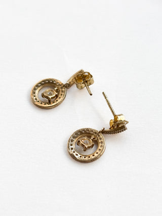 CZ Drop Earrings | 9ct Gold | 0.96g
