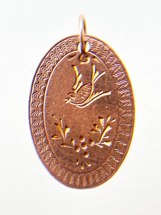 Swallow Pendant | 9ct Rose Gold | 18-Inch Diamond Anchor Chain | 0.97g