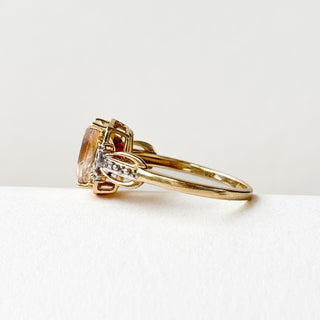 Champagne cushion Ring | 9ct Gold | Size N½ | 2.53g