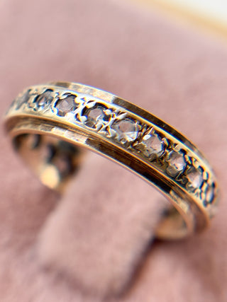 White Synthetic Spinel Eternity Ring | 9ct Gold | Size M | 3.07g