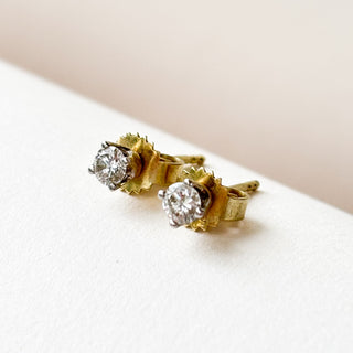 Diamond Stud Earrings | 14ct Gold | 1.09g