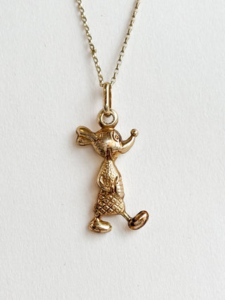 Mickey mouse Charm hollow| 18inch Fine Cable Link Chain | 9ct | 1.24g