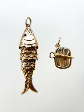 Tin of Sardines| 19ct Gold | 18-Inch Anchor Diamond Chain | 1.35g (Charm Only)