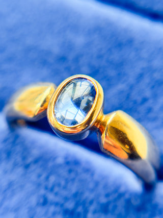 Sapphire Bezel Set Ring | 9ct Gold | Size N | 3.63g