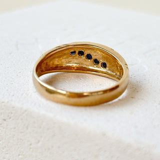 Natural Sapphire Band | 9ct Gold | Size P | 3.07g