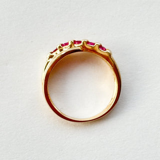 Pink Sapphire Band | 9ct Gold | Size N | 2.83g