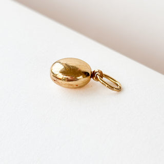 Gold Egg Charm | 9ct Gold | 0.77g | 18-Inch Fine Cable Link Chain