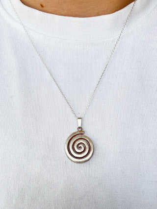 Solid Spiral Pendant | Sterling Silver | 6.18g | 20mm x 30mm