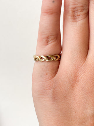Weave Band Ring | 9ct Gold | Size L | 2.13g