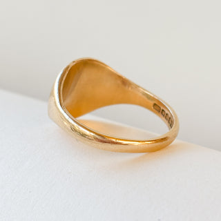 Heavy Round Signet | 9ct Gold | Size W | 6.03g