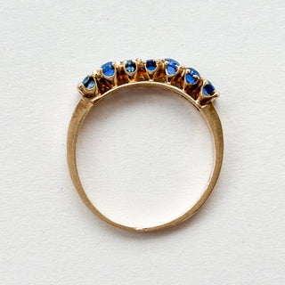No 23 | Syn Blue Spinel Eternity Ring | 14ct Gold | Size N | 2.2g |