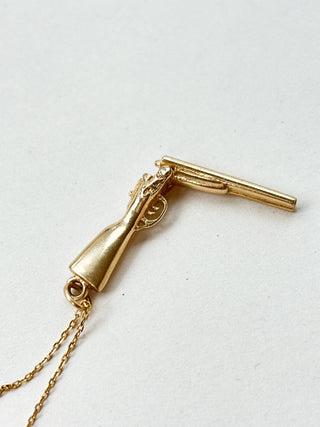 Rifle Pendant | 9ct Gold | 42mm × 5mm | 3.28g