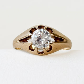 Gypsy Ring CZ | 9ct Gold | Size P½ | 3.16g