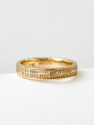 Ogham Band | 10ct Gold | Size N | 4.09g