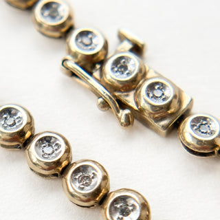 Diamond Tennis Bracelet | 8ct Gold | Round Cut | 6.34g