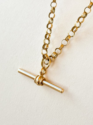 T-Bar Pendant | 9ct Gold | 18-Inch Chain | 5.73g