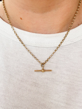 T-Bar Pendant | 9ct Gold | 18-Inch Chain | 5.73g
