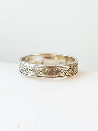 Celtic Spirals Ring | 925 Silver | Size P | 2.60g