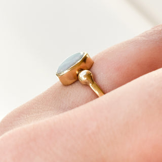 Opal Round Ring | 14K Gold | Size M | 2.15g