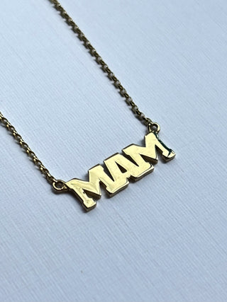 Our Mam Necklace | 9ct Recycled Gold | 18.5in | 2g