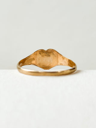 Heart Signet Engraved Ring | 9ct Gold | Size N | 0.83g