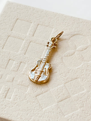 Solid Guitar Pendant | 9ct Gold | 1.30g | 18/20Inch Chain, 0.80g
