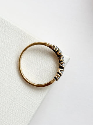 CZ chevron ring | 9ct | N | 1.98g