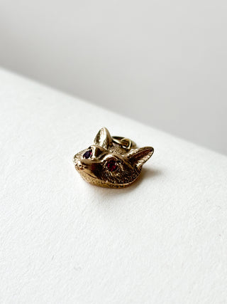 Fox with Ruby Eyes pendant | 9ct Gold & Synthetic Ruby | 2.07g