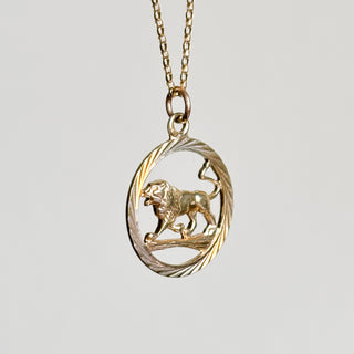 Leo Pendant | 14ct Gold | 2cm | 1.67g (2.79g with Chain)