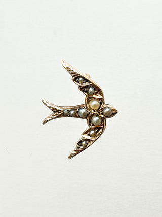 Swallow Pendant | 9ct Rose Gold | 18-Inch Diamond Anchor Chain | 0.97g pendant only