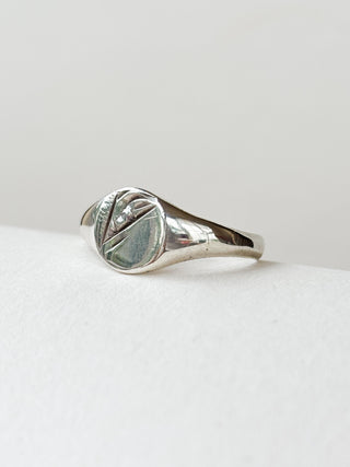 Oval Signet Ring Engraved  | 925 Silver | Size N | 1.33g