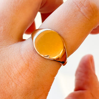 Heavy Round Signet | 9ct Gold | Size W | 6.03g