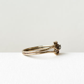 Diamond Twist Knot Ring | 9ct Gold | Real Diamond | Size N | 1.35g