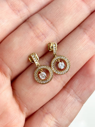 CZ Drop Earrings | 9ct Gold | 0.96g