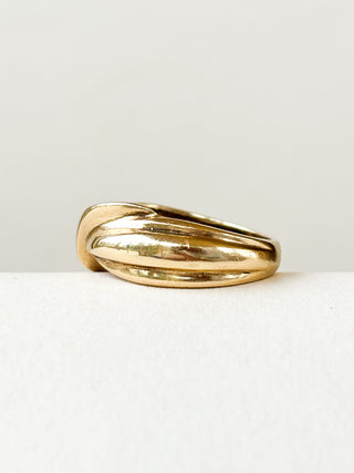 Ribbed Band Ring | 9ct Gold | Size P | 4.40g