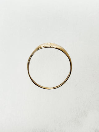 Signet Starburst Ring | 9ct Gold | Size L | 1.47g