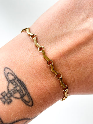 Zig Zag Link Bracelet | 9ct Gold | 7.5-Inch | 6.77g