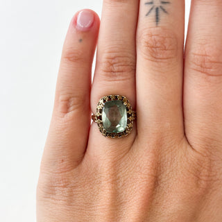 Synthetic Chrysoberyl Ring | 9ct Gold | Size J | 3.32g