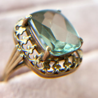 Synthetic Chrysoberyl Ring | 9ct Gold | Size J | 3.32g